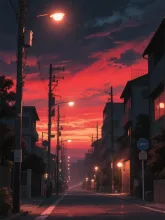 夕闇迫る空
