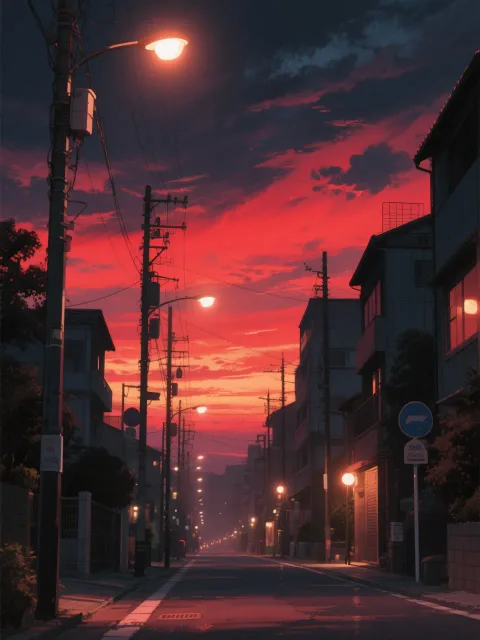 夕闇迫る空
