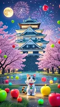 子猫と弘前城