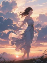 春の夕焼け
