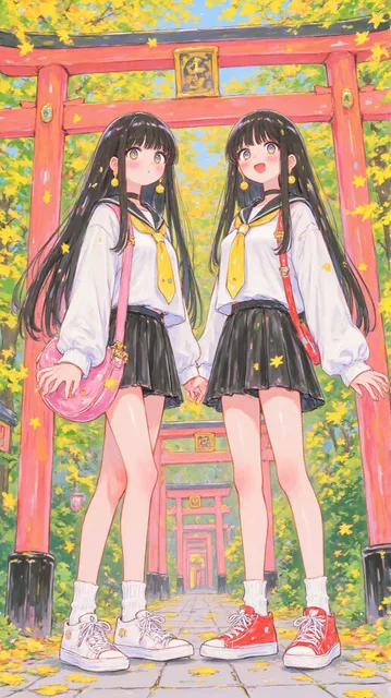 黄金色になる紅葉