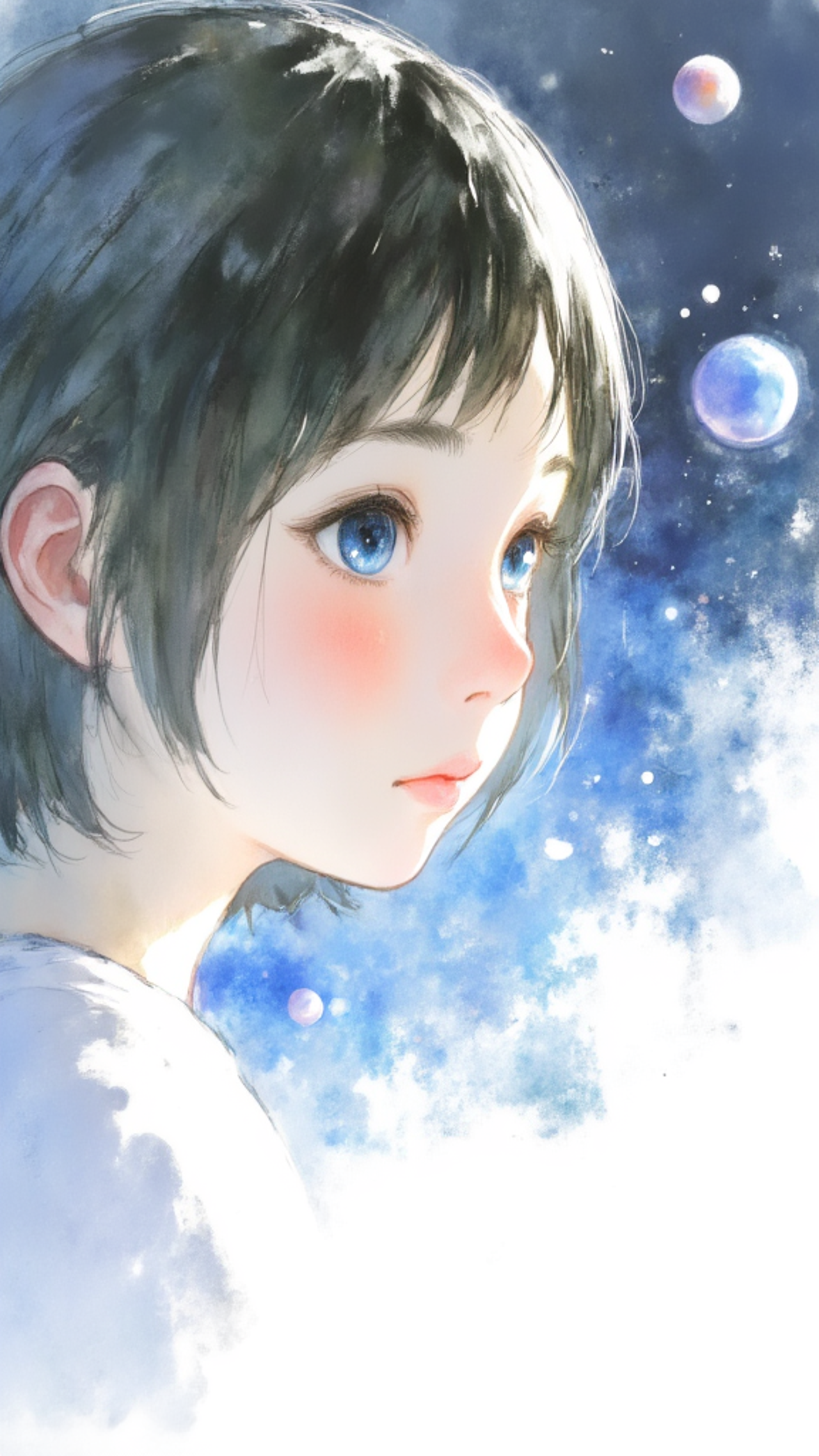 黄昏に佇む少女