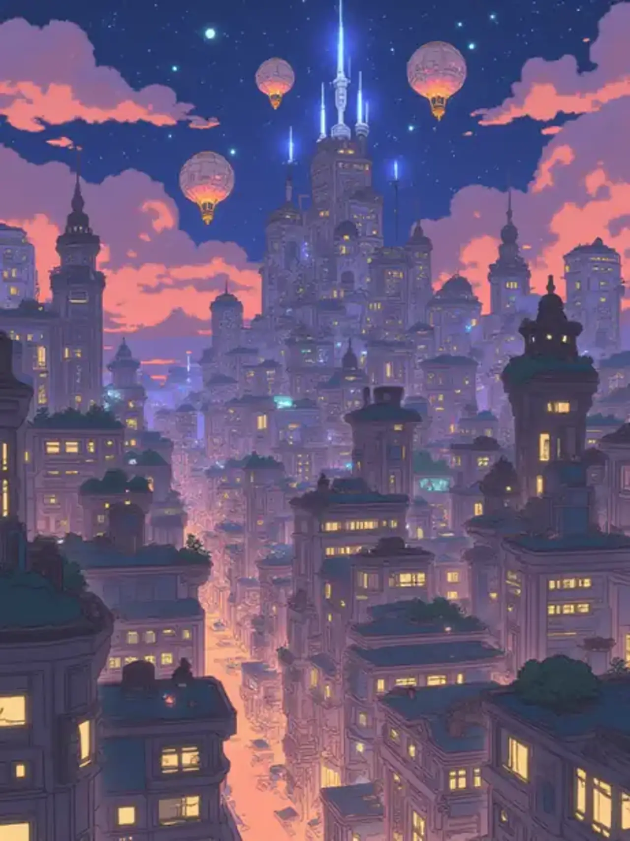 A vibrant pixel city — mao22さんのAIイラスト