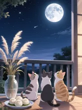 綺麗だにゃん🐱🐱🐱🌕️