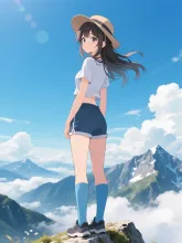 真夏の山ガール·頂で弾ける、健康的な色気 の投稿作品