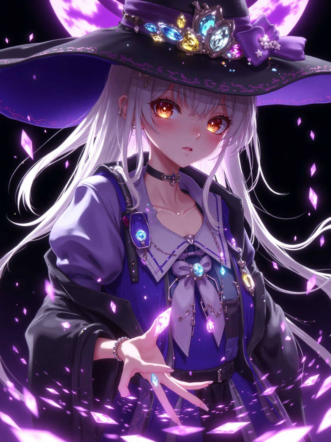むらさきに輝く魔女ちゃん
