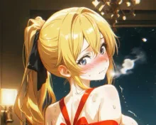 「あんまりじろじろ見ないで…//」 — ADhGさんのAIイラスト