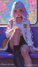 A cyber style schoolgirl
