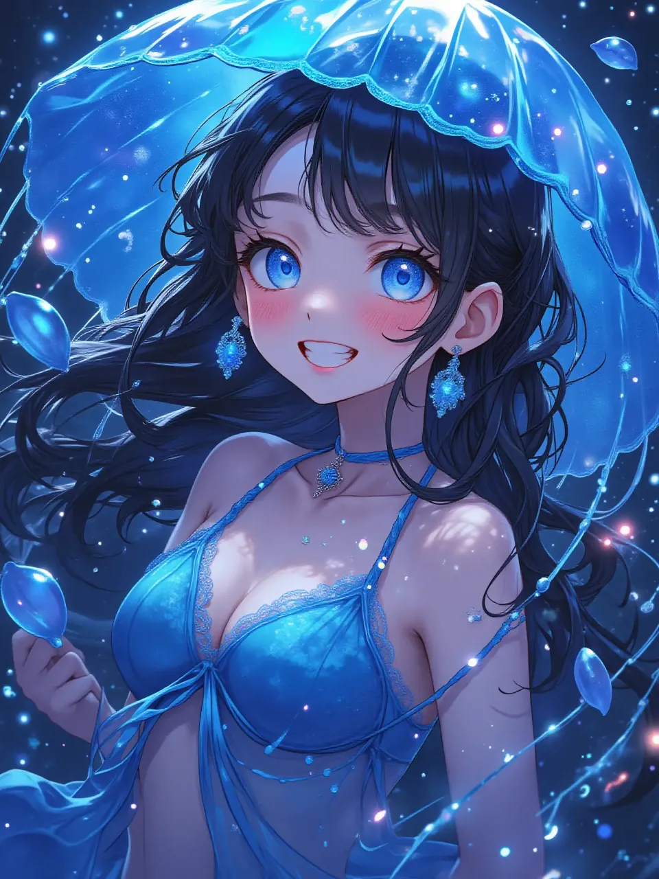 クラゲ娘 — 怠け者さんのAIイラスト