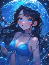 クラゲ娘 — 怠け者さんのAIイラスト