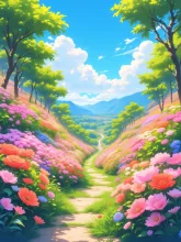 花咲く風景