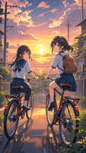 部活の帰りだよ、明日もファイト〜