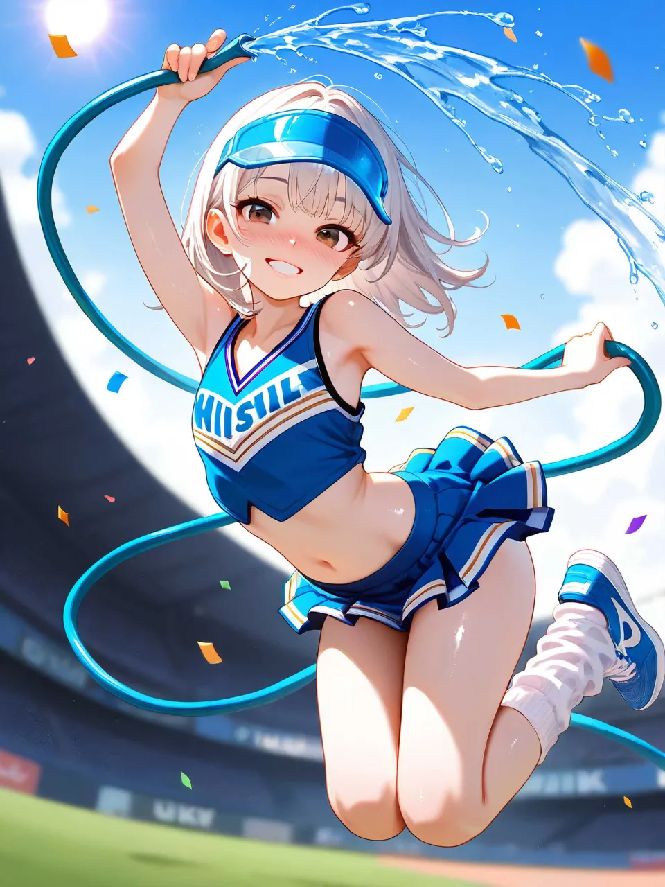 水撒きジャンピング・チアガール!…銀