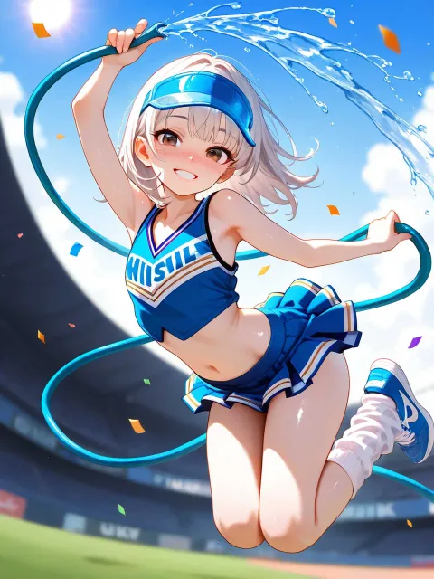 水撒きジャンピング・チアガール!…銀