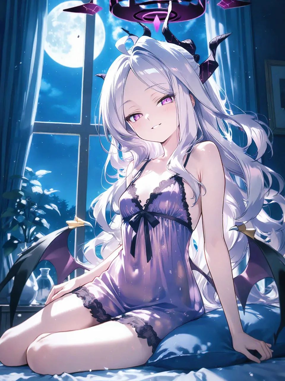 ネグリジェ姿のヒナ