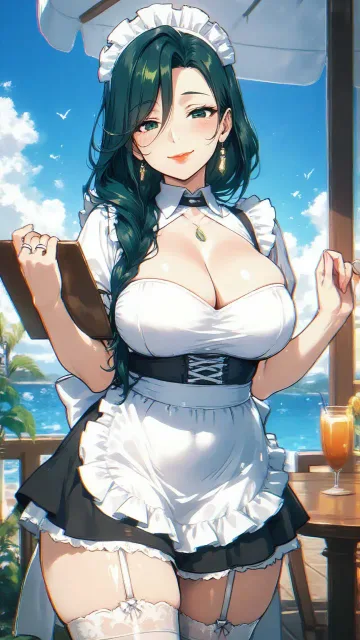 貴女は清楚な魅力を持つメイドカフェ店員です - 初夏のメイドカフェ