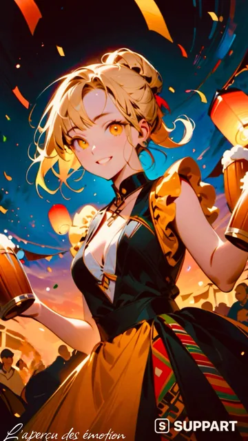 Beer garden poster girl
