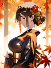 秋に佇む