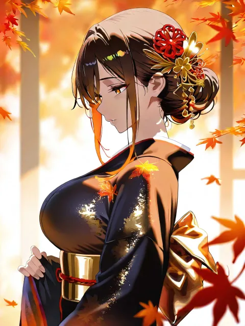 秋に佇む