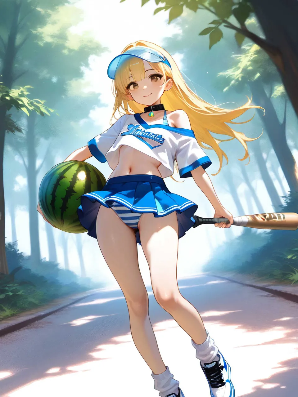 今日を頑張る人も、今日は頑張らない人も、みんなを応援したい、スイカとバットとチアガール!…黄