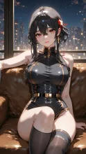 黒づくめの女性 — はじめさんのAIイラスト