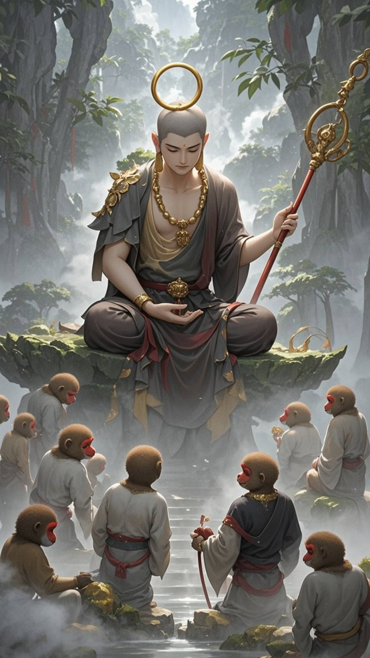The Bodhisattva and the Assembly of Monkeys