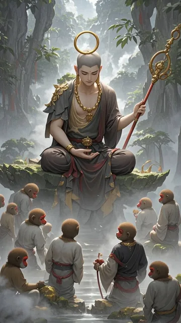 The Bodhisattva and the Assembly of Monkeys