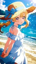 麦わら帽子の黄色