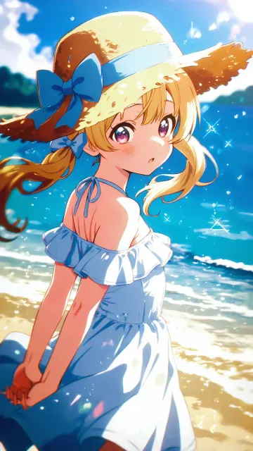 麦わら帽子の黄色