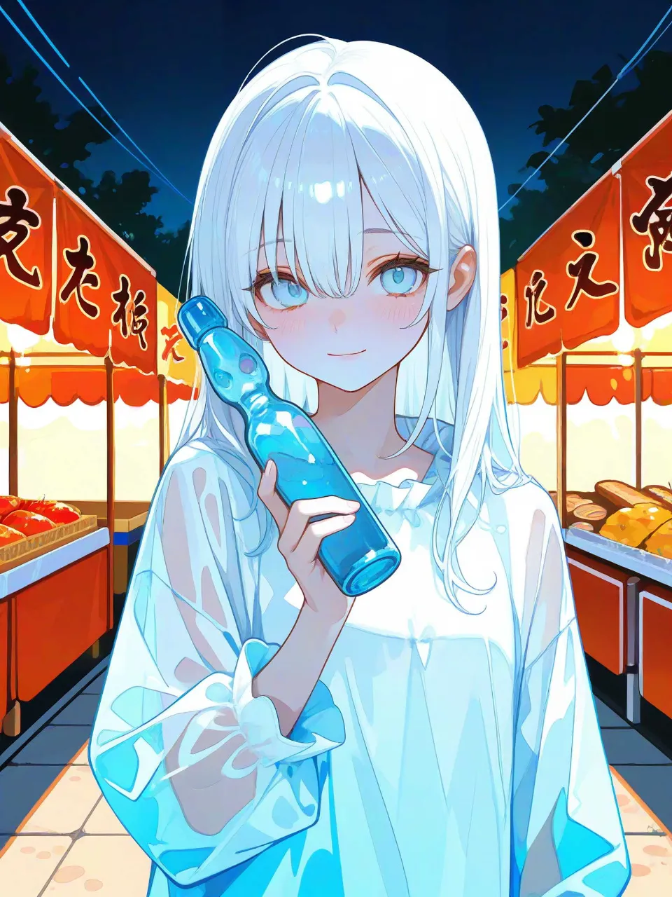 祭りの夜と少女 — 自己満工房さんのAIイラスト