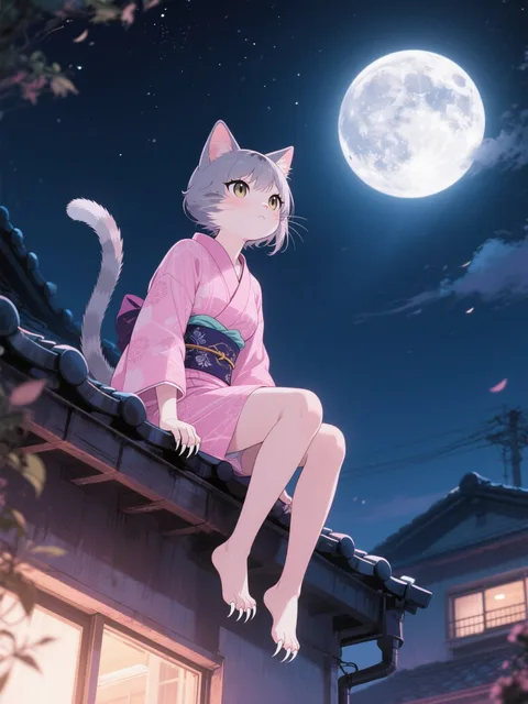 気まぐれな半妖怪、猫娘。