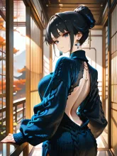 背中ぱっくりニット💖 — ああさんのAIイラスト