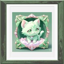 パステルカラー子猫