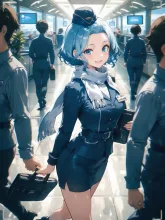 大空のスチュワーデス·タイト制服のCA の投稿作品