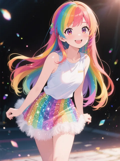 今日ロングヘアのキュートな女の子、こっちを見ている