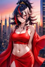 夕日景色娘 — しーーや。さんのAIイラスト