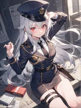 白髪のお巡りさん — 羽継さんのAIイラスト
