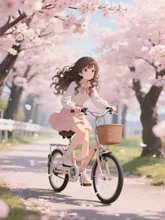 桜が🌸きれい — 自転車イラストのAIイラスト｜SUPPART