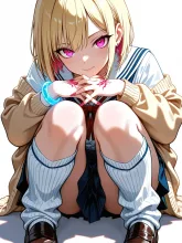 しゃがむ·膝を抱えたまま の投稿作品