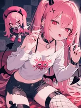 ピンク髪の悪魔ちゃん🍬🍭