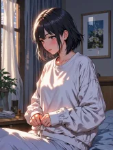 寝起きのスウェット着た紅夜さん