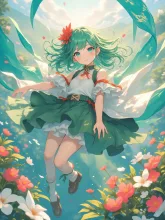 渦巻く風の谷の少女