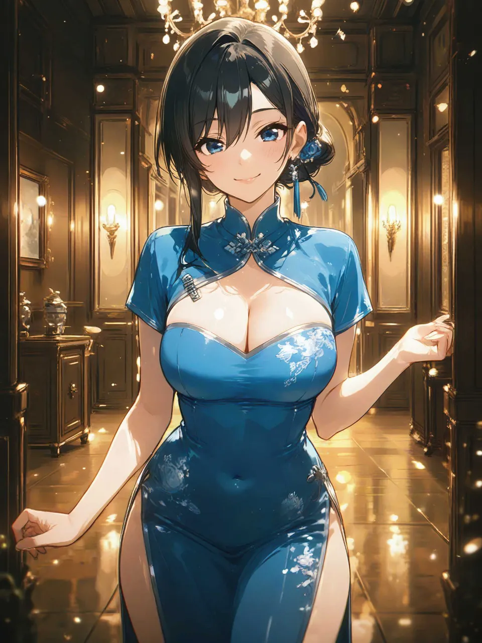 チャイナドレスの美女と待ち合わせ