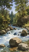 渓流釣り