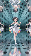 無限水玉空間を駆け抜ける少女