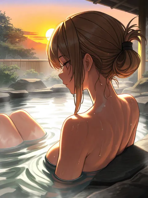温泉旅館の朝③のAIイラスト - SUPPART