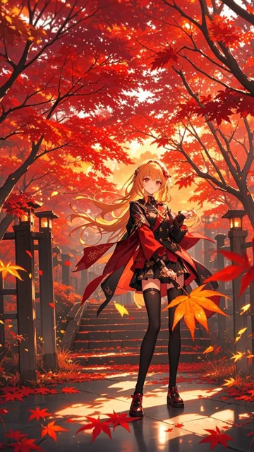 深紅の紅葉