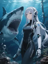 サメに遭遇