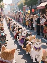 猫達のパレード
