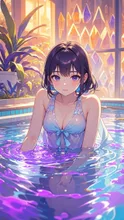 The maiden in the pool